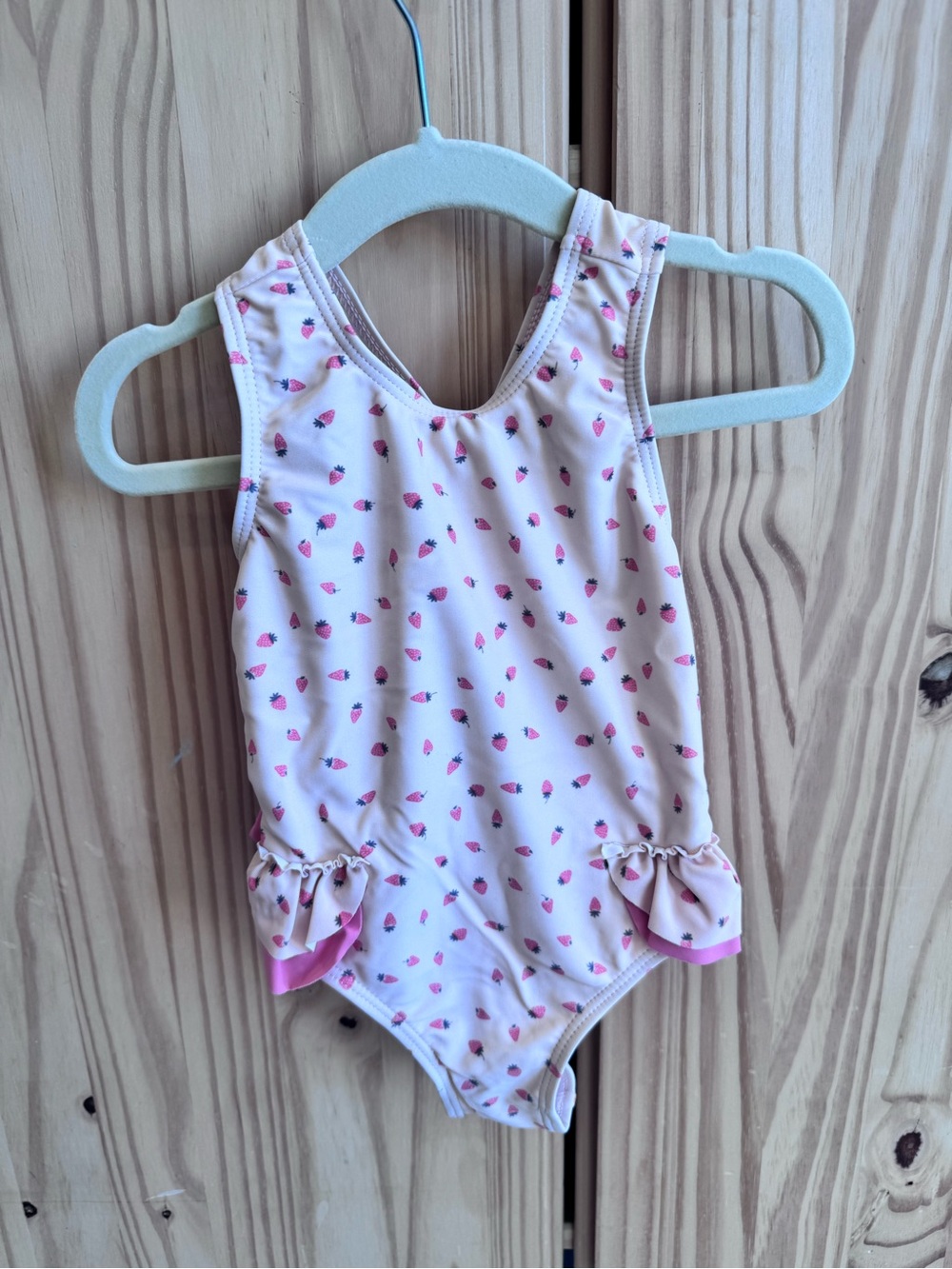 Jessica Simpson Light Pink Strawberry One-Piece Swimsuit